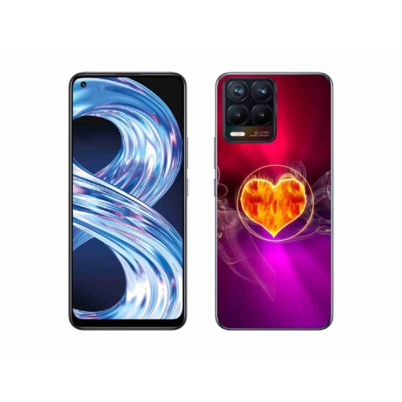 Gél borítás mmCase a Realme 8 4G készülékhez - tüzes szív