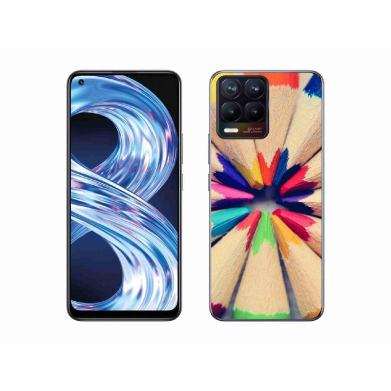 Gél borító mmCase a Realme 8 4G készülékhez - zsírkréták