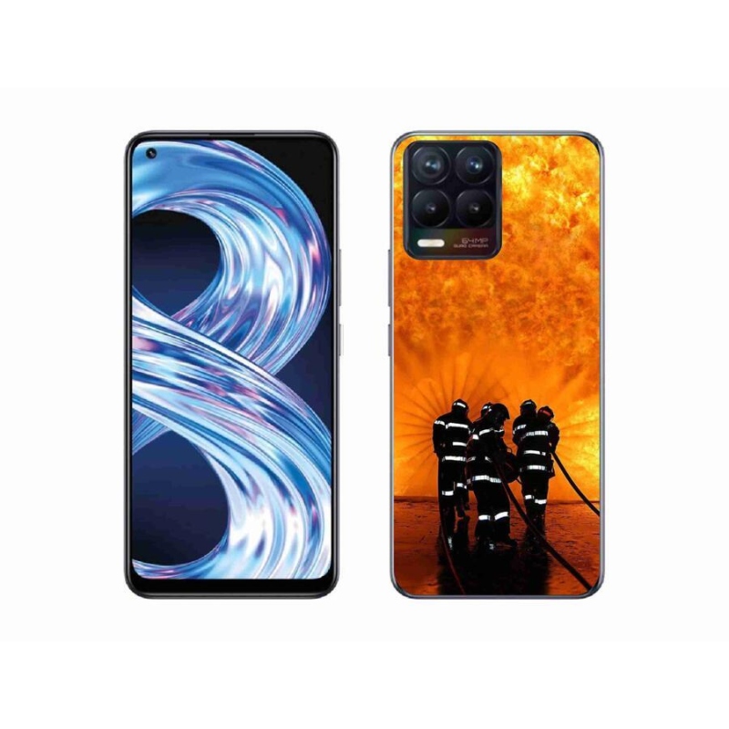 Gél borítás mmCase a Realme 8 4G-hez - tűz