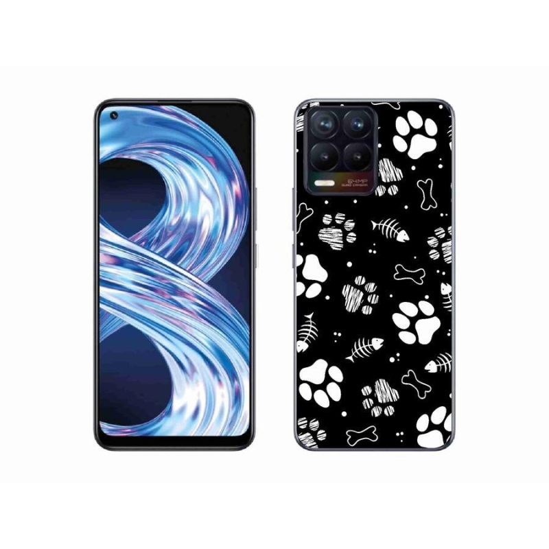 Gél borítás mmCase a Realme 8 4G-hez - kutyamancsok