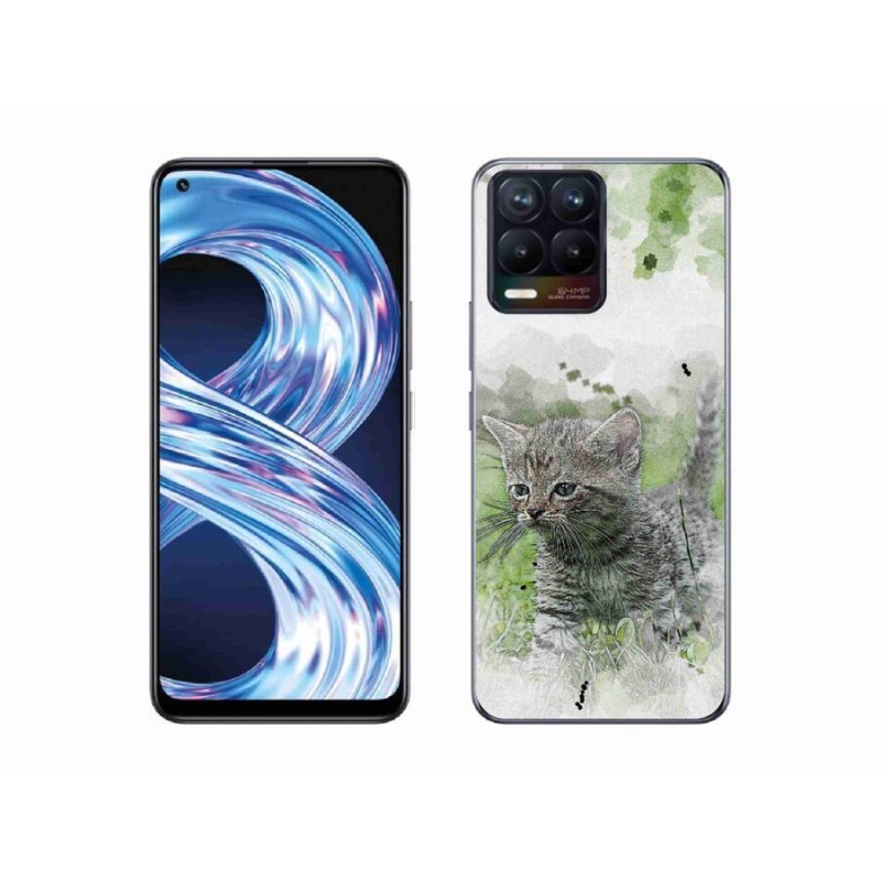 Gél borítás mmCase a Realme 8 4G-hez - aranyos cica 1