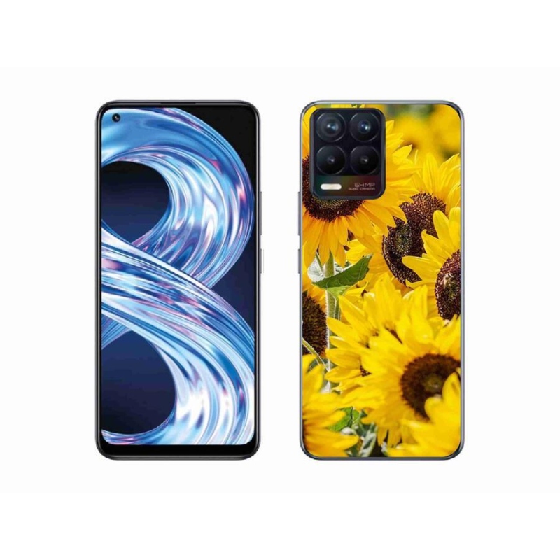 Gél borítás mmCase a Realme 8 4G-hez - napraforgó