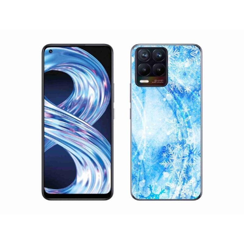 Gél borítás mmCase a Realme 8 4G készülékhez - hópelyhek