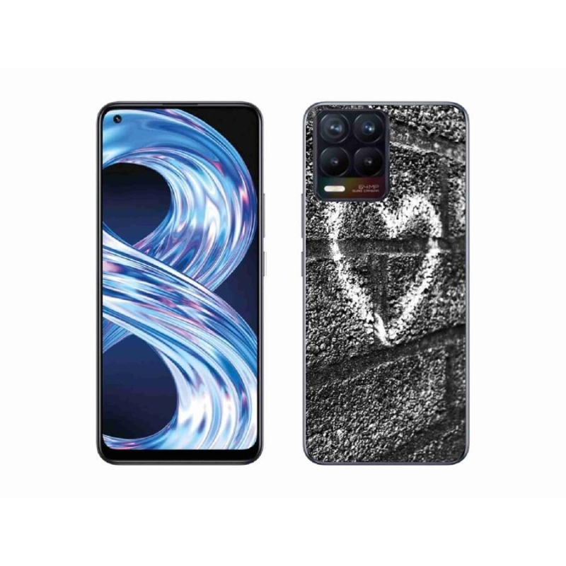 Gél borítás mmCase a Realme 8 4G-hez - szív a falon