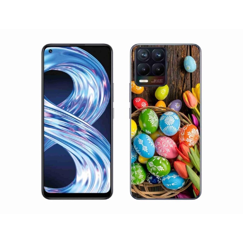 Gél borítás mmCase a Realme 8 4G készülékhez - Húsvéti tojás