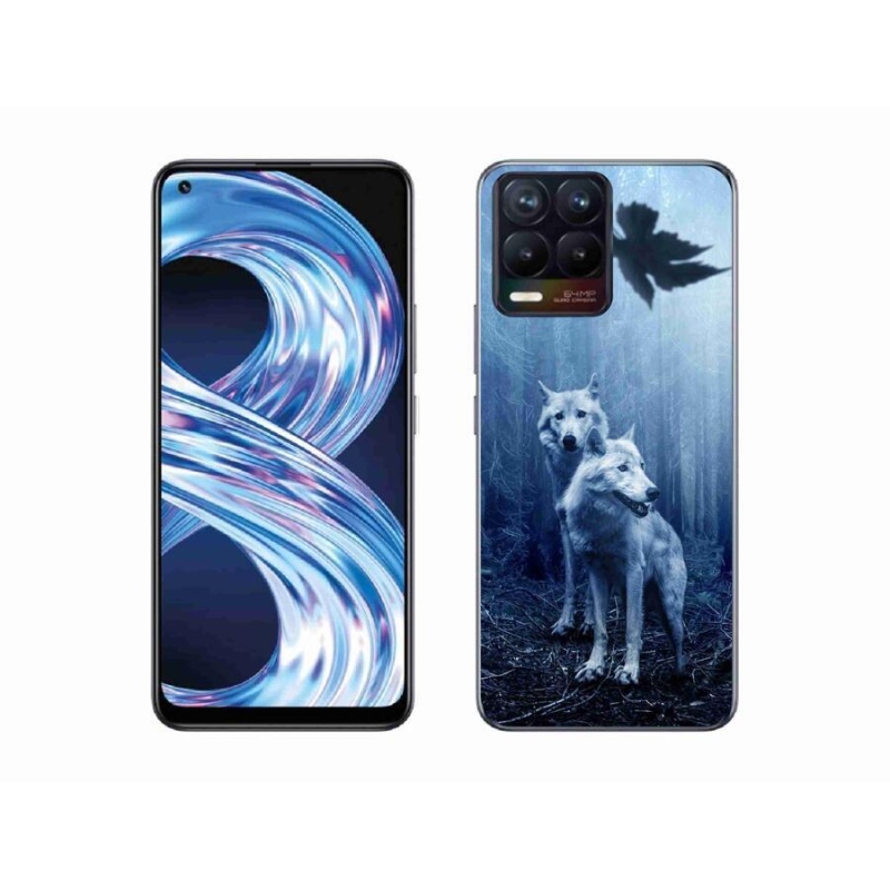 Gél borítás mmCase a Realme 8 4G-hez - farkasok az erdőben