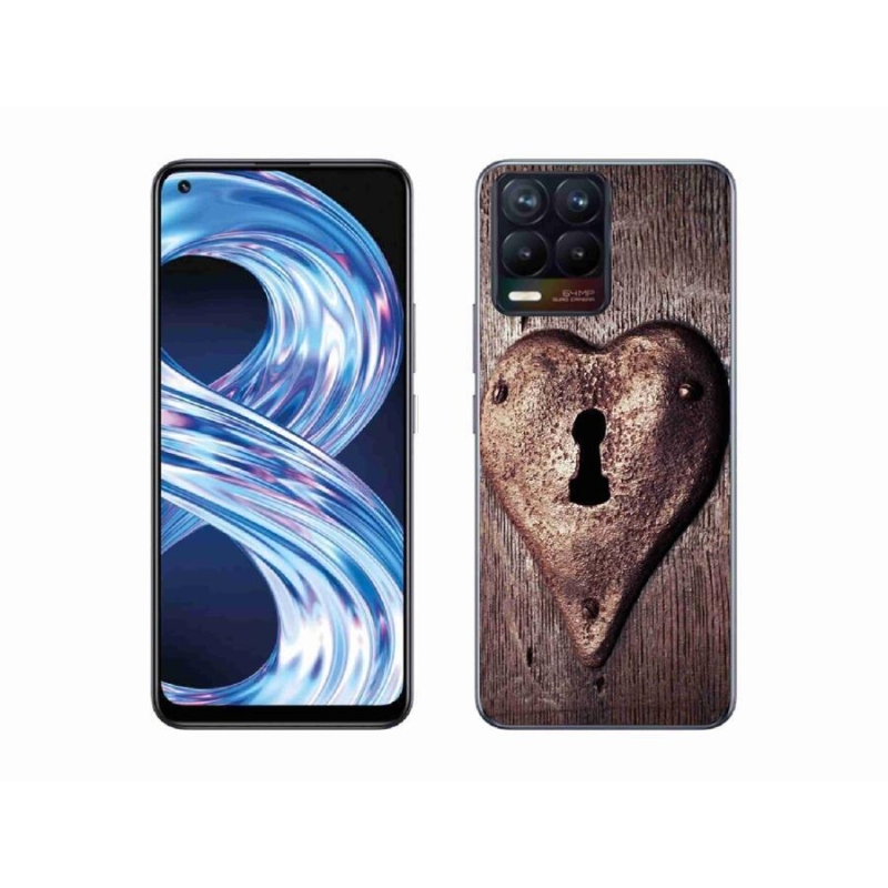 Gél borítás mmCase a Realme 8 4G készülékhez - szív alakú zár