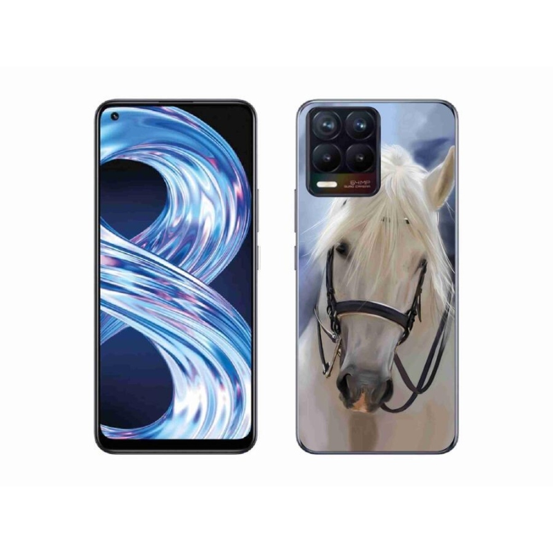 Gél borítás mmCase a Realme 8 Pro-hoz - fehér ló
