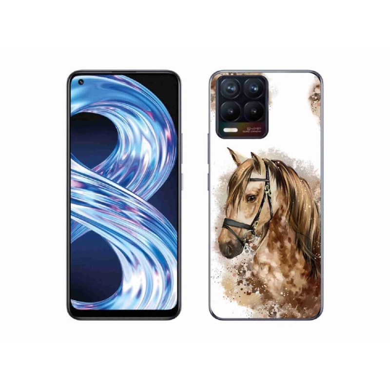 Zselés borítás mmCase a Realme 8 Pro-hoz - barna rajzfilm ló