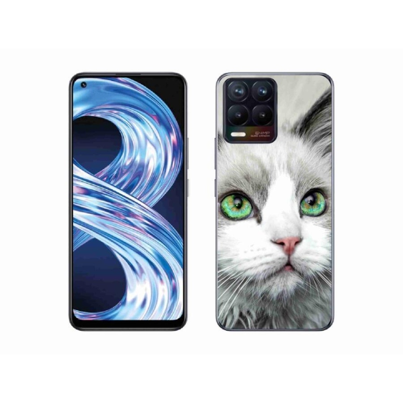 Zselés borítás mmCase a Realme 8 Pro számára - macska nézet