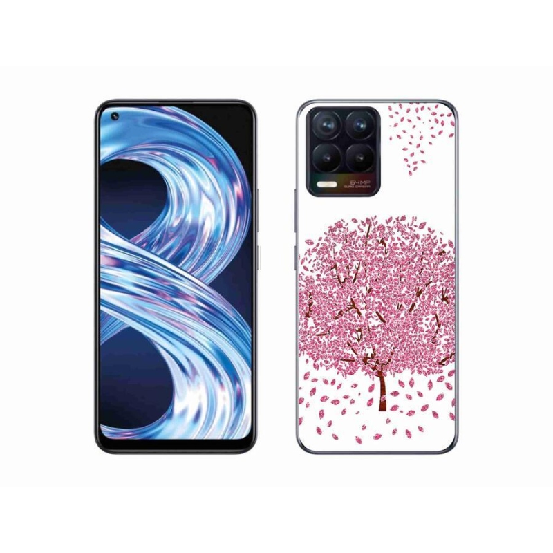Gél borítás mmCase a Realme 8 Pro készülékhez - rajzfilmfa levelekkel