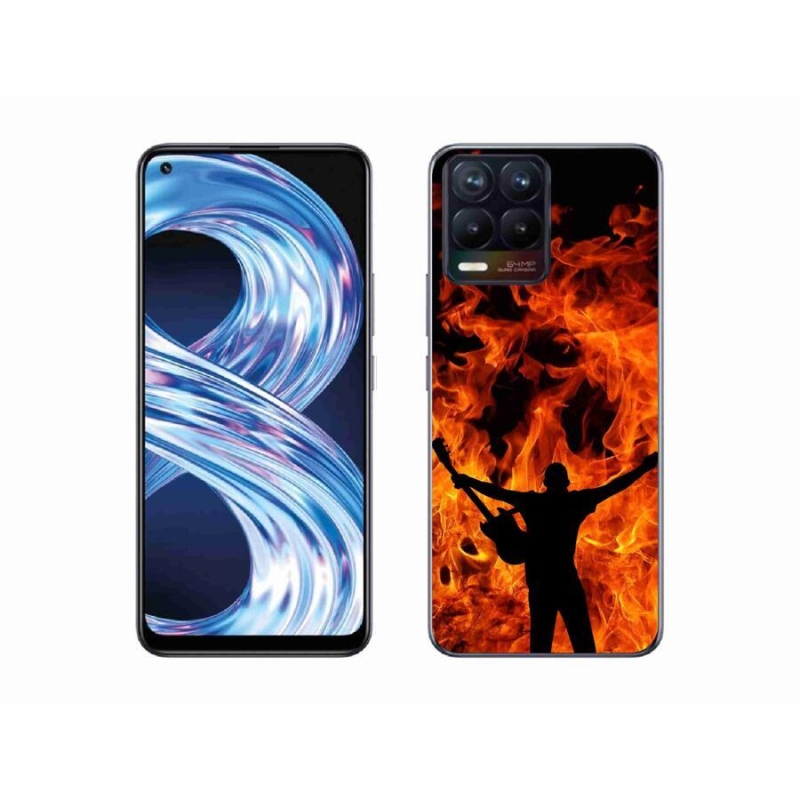 Gél borítás mmCase a Realme 8 Pro számára - zenész és tűz
