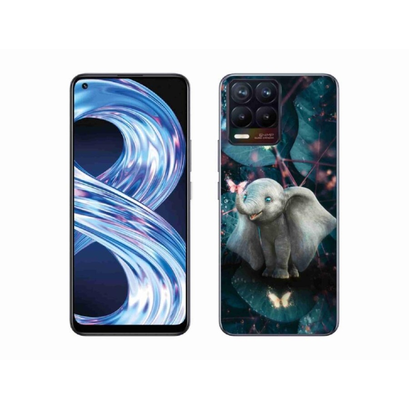 Gél borítás mmCase mobilhoz Realme 8 Pro - aranyos elefánt