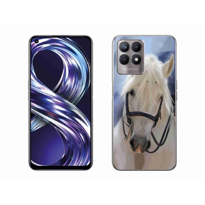 Zselés borítás mmCase a Realme 8i készülékhez - fehér ló