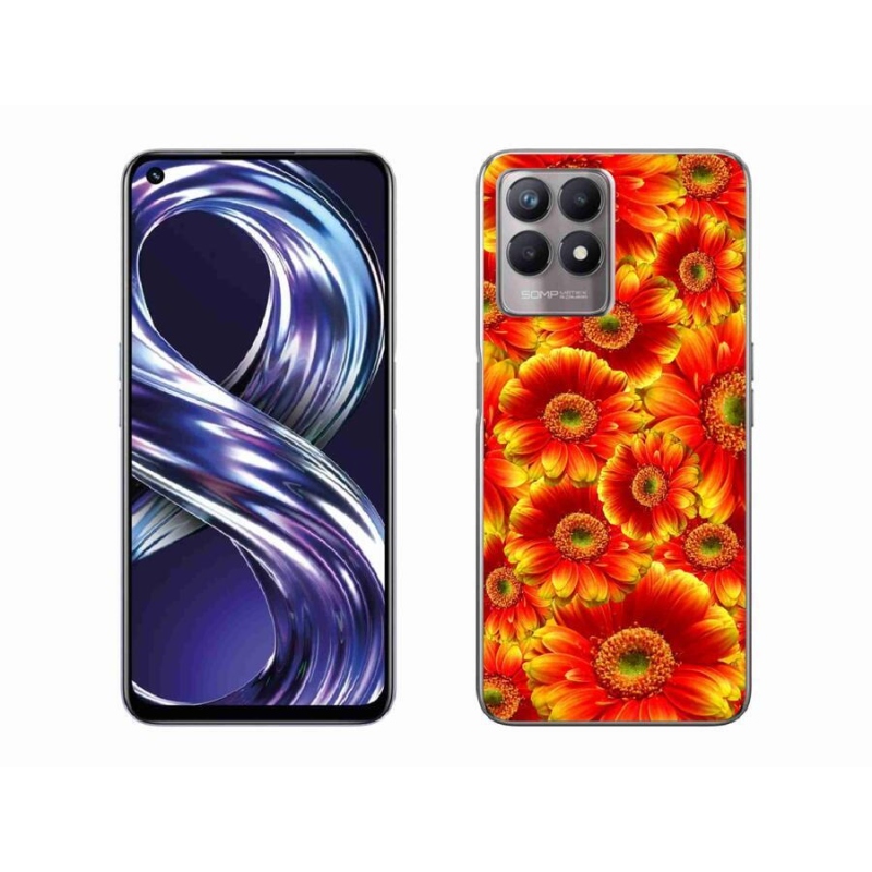 Zselés borító mmCase mobilhoz Realme 8i - gerbera 1