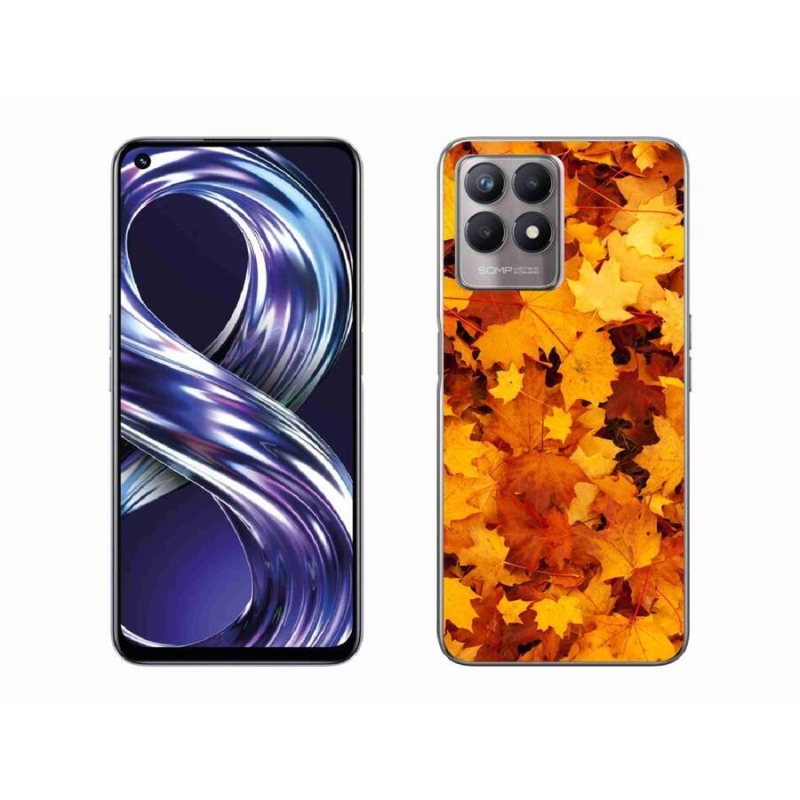 Gél borító mmCase a Realme 8i készülékhez - juharlevelek