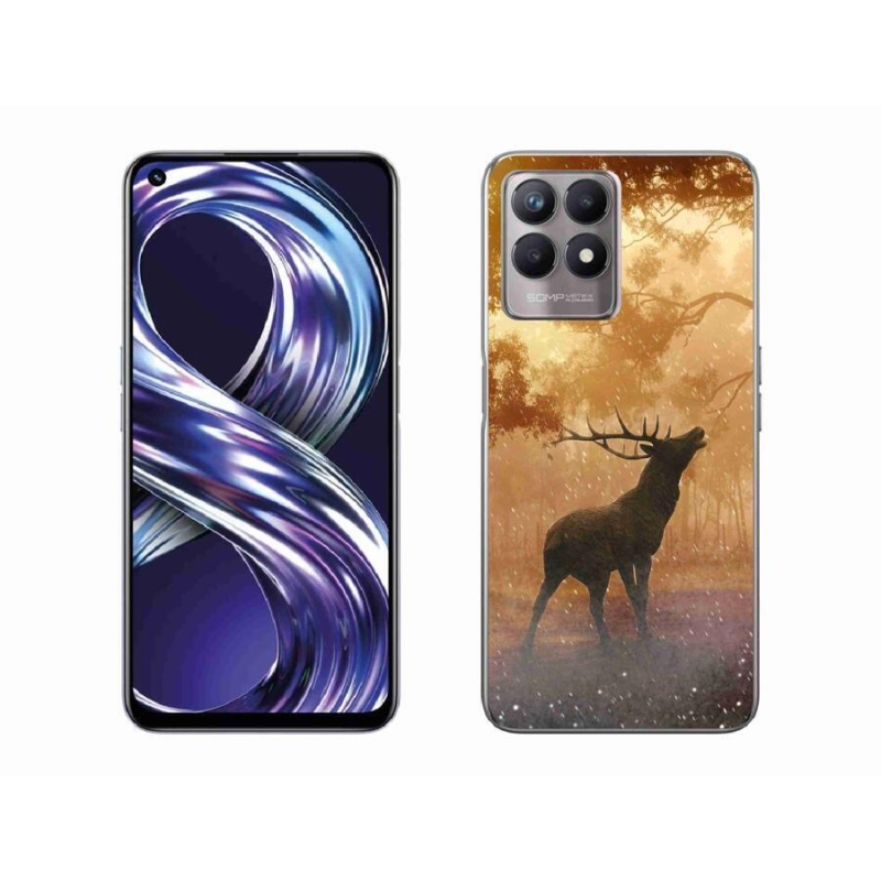 Zselés borítás mmCase a Realme 8i számára - szarvasok a szarvasbőgésben