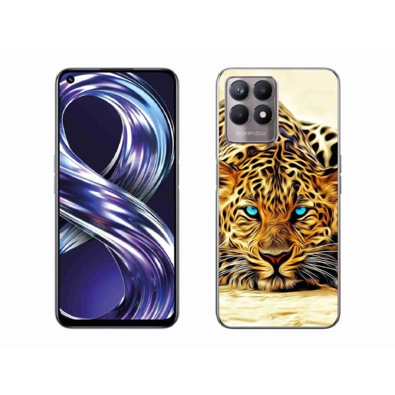 Gél borító mmCase mobilhoz Realme 8i - rajzfilm tigris