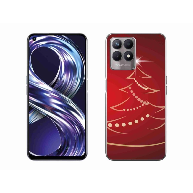 Gél borító mmCase a Realme 8i készülékhez - karácsonyfa karikatúra