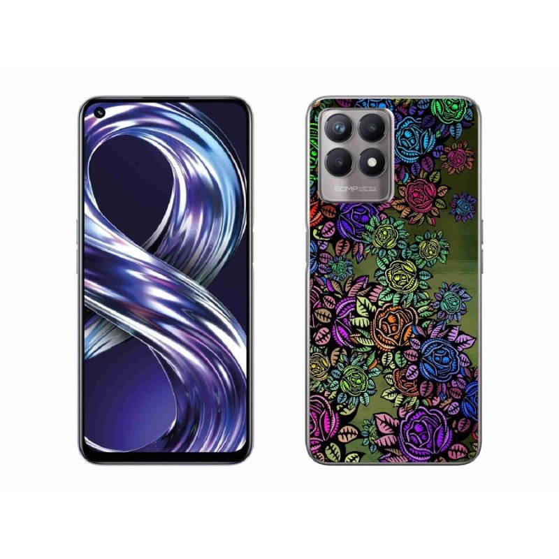 Gél borító mmCase mobilhoz Realme 8i - virágok 6