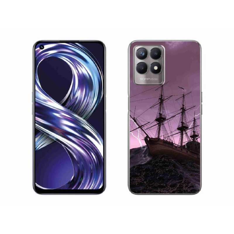 Zselés borítás mmCase a Realme 8i számára - hajó a viharban