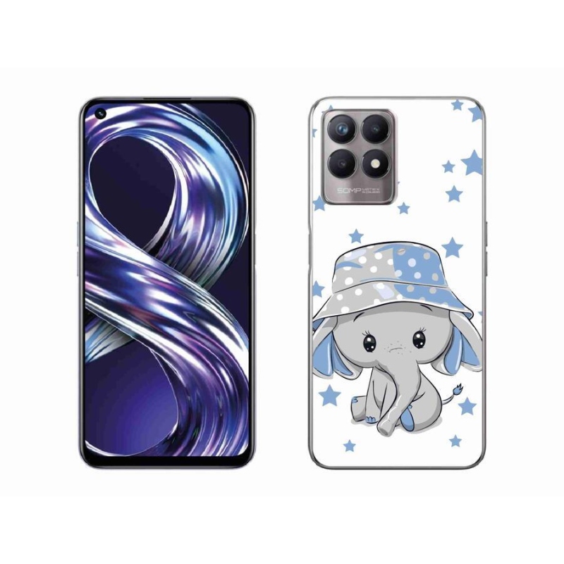 Zselés borítás mmCase a Realme 8i készülékhez - kék elefánt