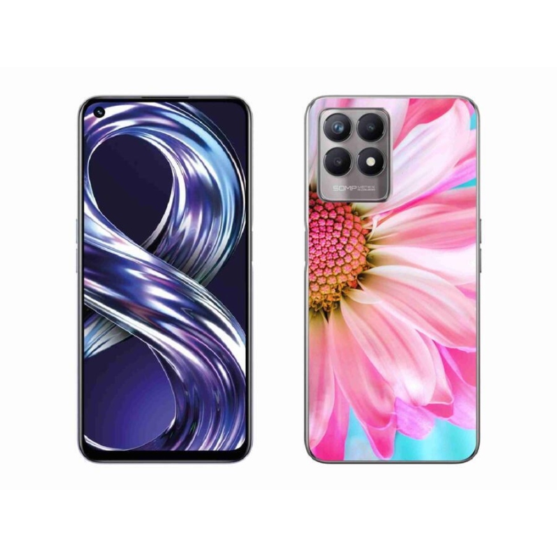 Zselés borítás mmCase a Realme 8i készülékhez - rózsaszín virág