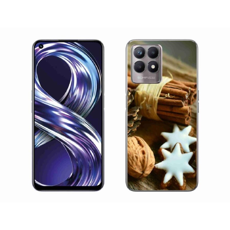 Gél borítás mmCase a Realme 8i készülékhez - fahéj és mézeskalács