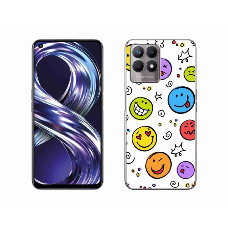 Gél borító mmCase a Realme 8i készülékhez - smiley-k