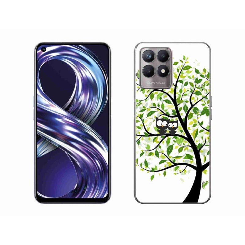Gél borító mmCase a Realme 8i készülékhez - baglyok a fán