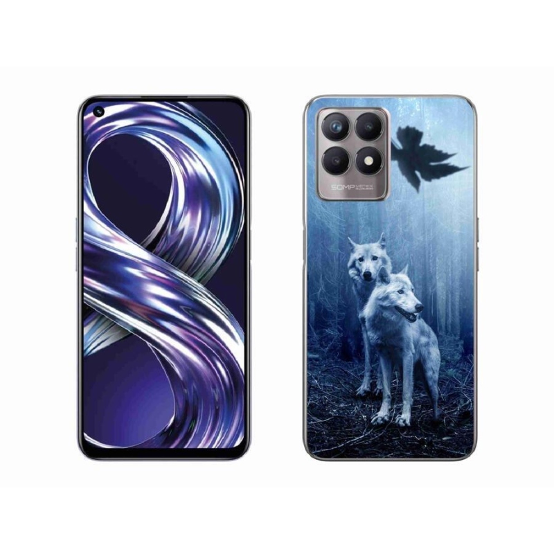 Gél borítás mmCase a Realme 8i számára - farkasok az erdőben