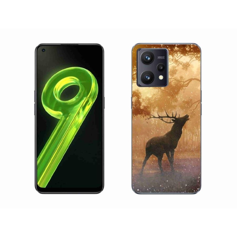 Zselés borítás mmCase a Realme 9 4G-hez - szarvas a szarvasbőgésben