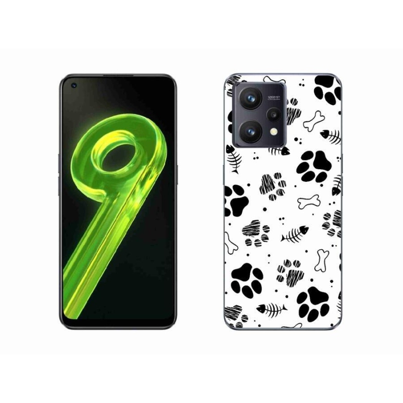 Gél borítás mmCase a Realme 9 4G készülékhez - kutyamancsok 1