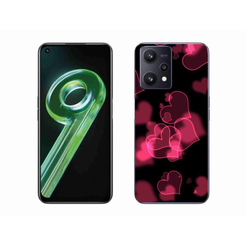 Gél borítás mmCase a Realme 9 5G készülékhez - piros szívek