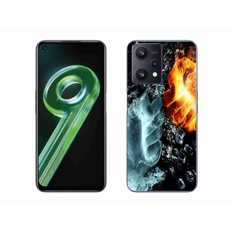 Gél borítás mmCase a Realme 9 5G számára - víz és tűz