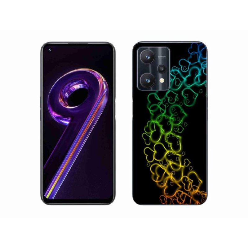 Gél borítás mmCase a Realme 9 Pro 5G készülékhez - színes szívek