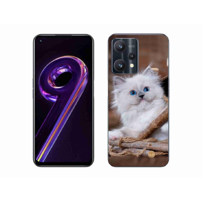 Gél borítás mmCase a Realme 9 Pro 5G készülékhez - fehér cica