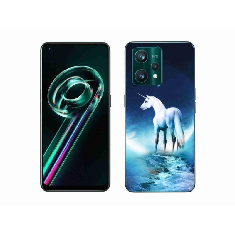 Gél borítás mmCase a Realme 9 Pro+ 5G készülékhez - fehér egyszarvú