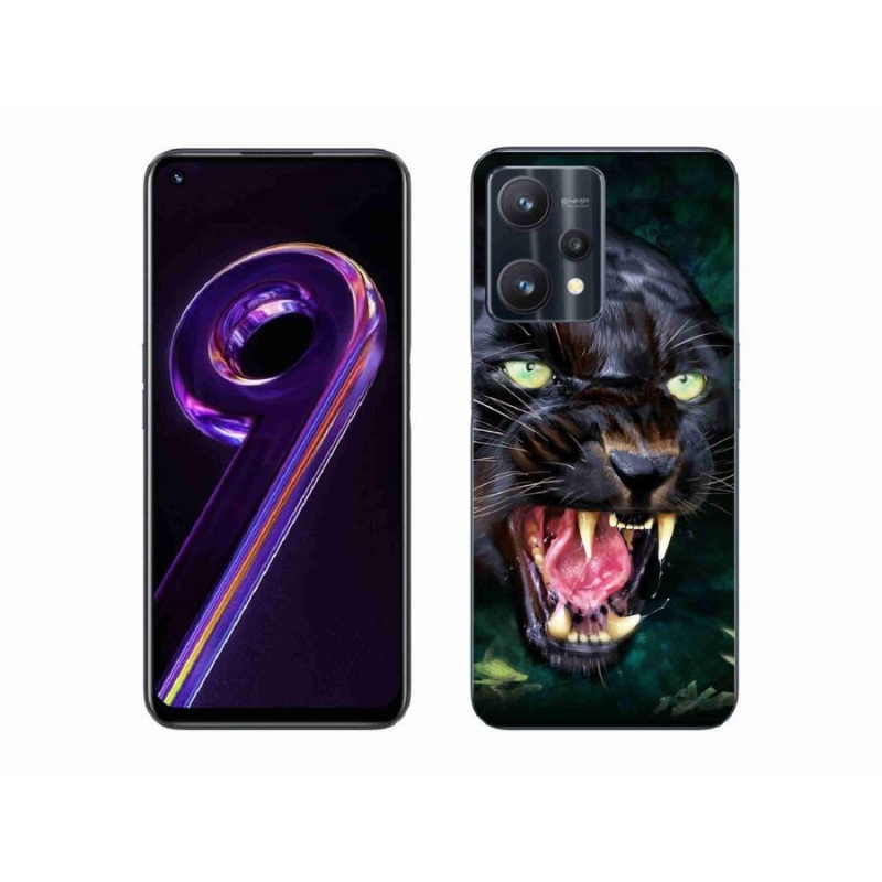 Gél borítás mmCase a Realme 9 Pro 5G készülékhez - dühös fekete párduc
