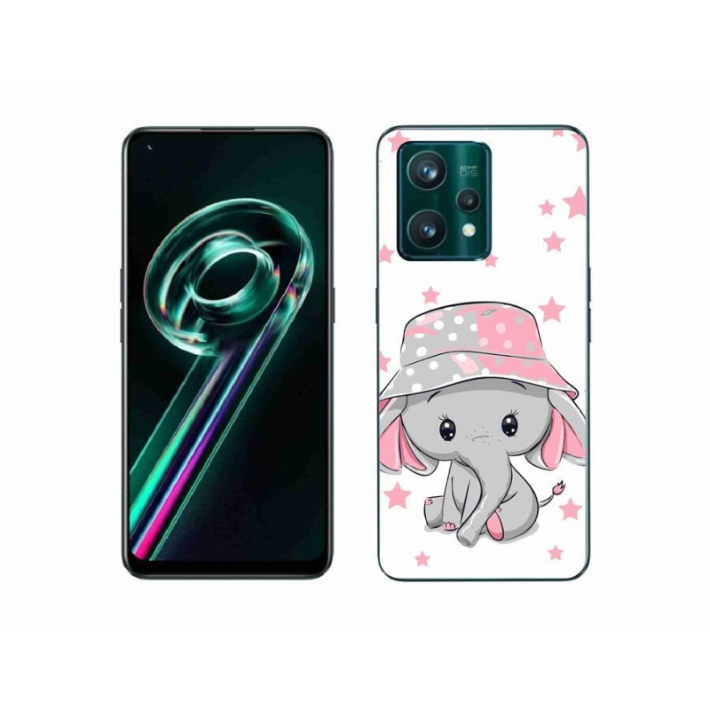 Gél borítás mmCase a Realme 9 Pro+ 5G készülékhez - rózsaszín elefánt