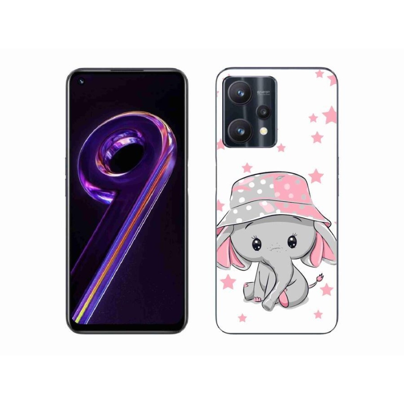 Gél borítás mmCase a Realme 9 Pro 5G készülékhez - rózsaszín elefánt