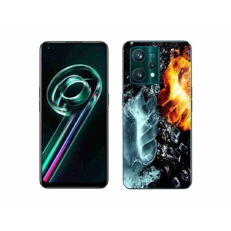 Gél borítás mmCase a Realme 9 Pro+ 5G számára - víz és tűz