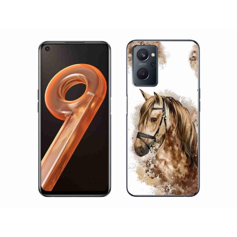 Zselés borító mmCase a Realme 9i készülékhez - barna rajzfilm ló