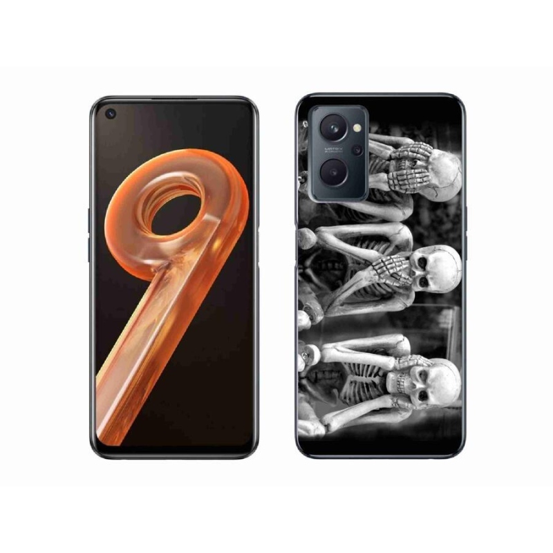 Gél borító mmCase mobilhoz Realme 9i - csontvázak