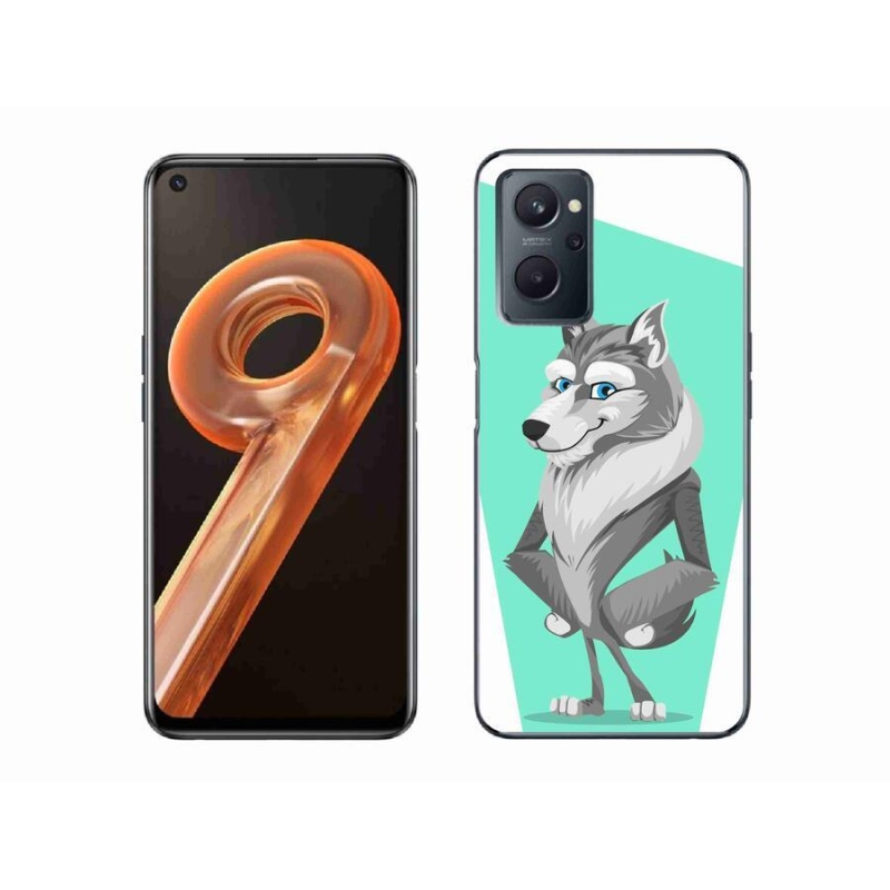 Gél borító mmCase mobilhoz Realme 9i - rajzfilm farkas