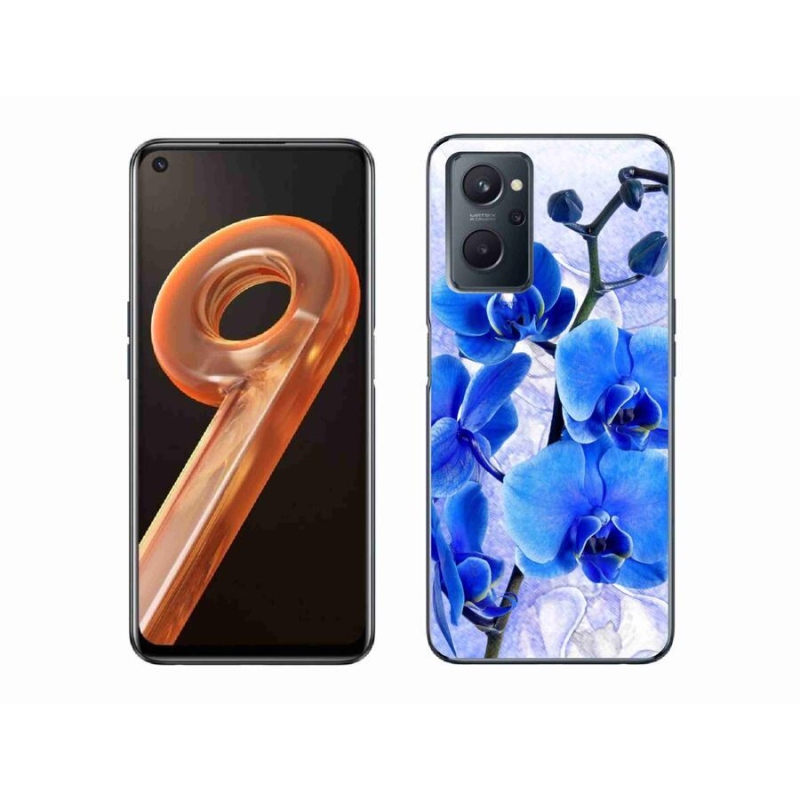 Zselés tok mmCase a Realme 9i készülékhez - kék virágok