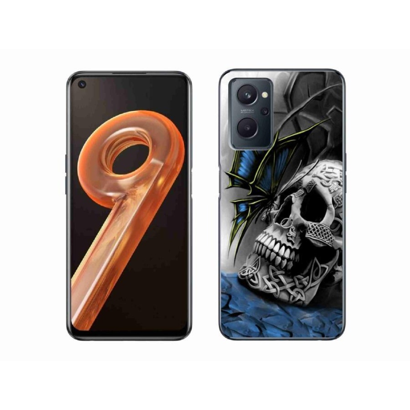 Zselés borítás mmCase a Realme 9i készülékhez - pillangó és koponya