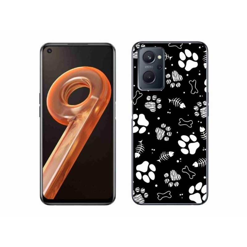 Gél borítás mmCase mobilhoz Realme 9i - kutyamancsok