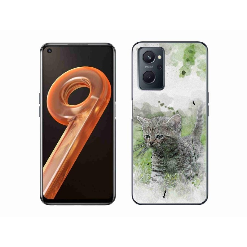 Gél borító mmCase mobilhoz Realme 9i - aranyos cica 1