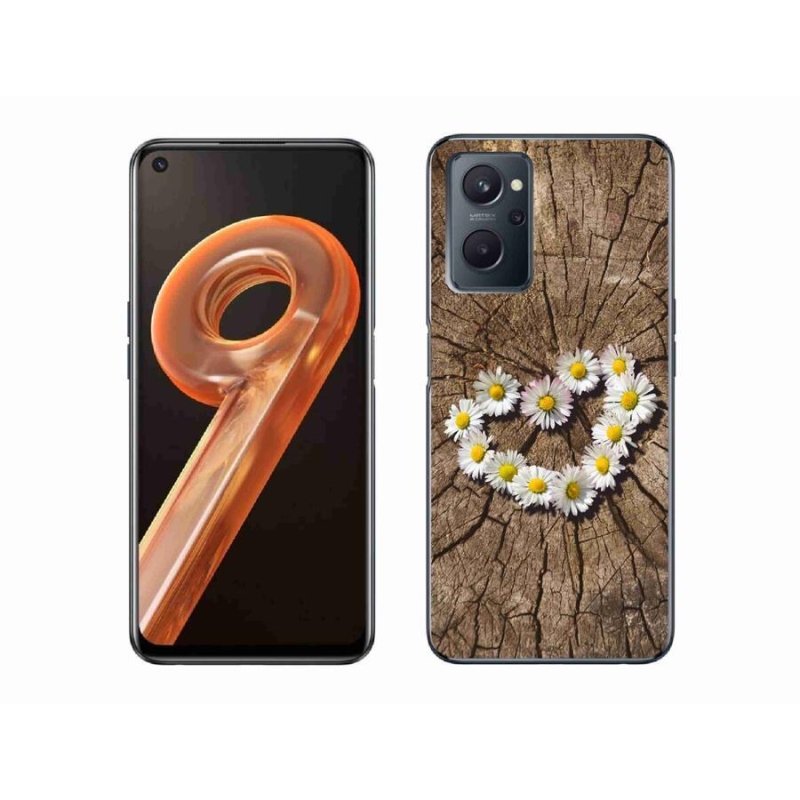 Zselés borító mmCase mobilhoz Realme 9i - százszorszépek szíve